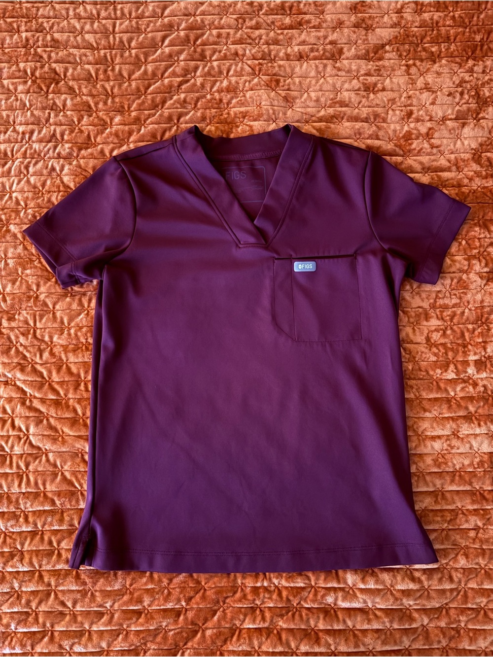 FIGS Women’s Form-x V-Neck Scrub Top - Deep Plum
